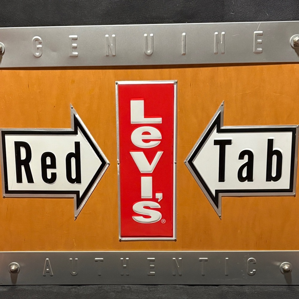 Rare Vintage Levi's Red Tab Authentic Sign